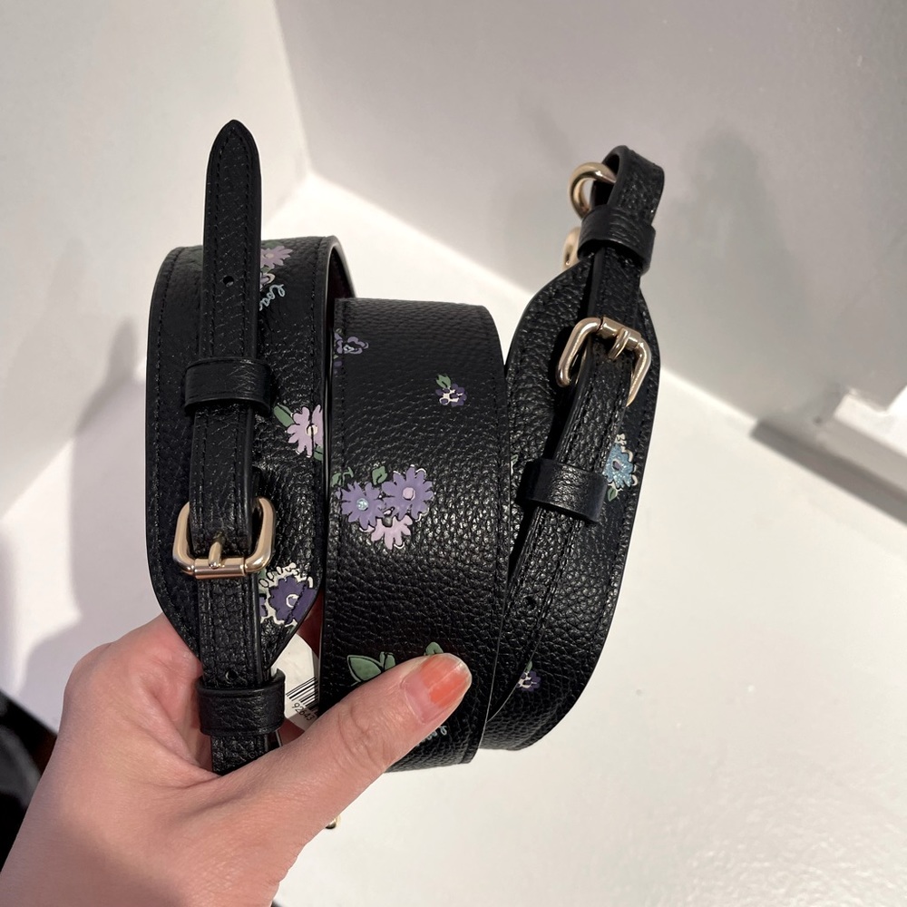 Coach 55506 Leather Floral Print Novelty Bag Strap